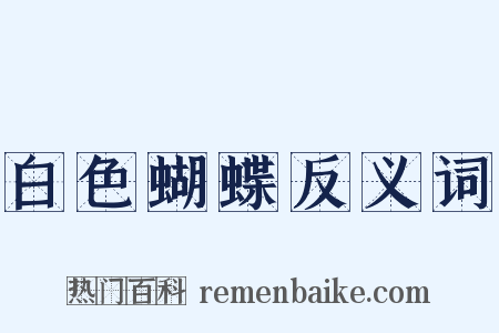 白色蝴蝶反义词是什么意思的图片
